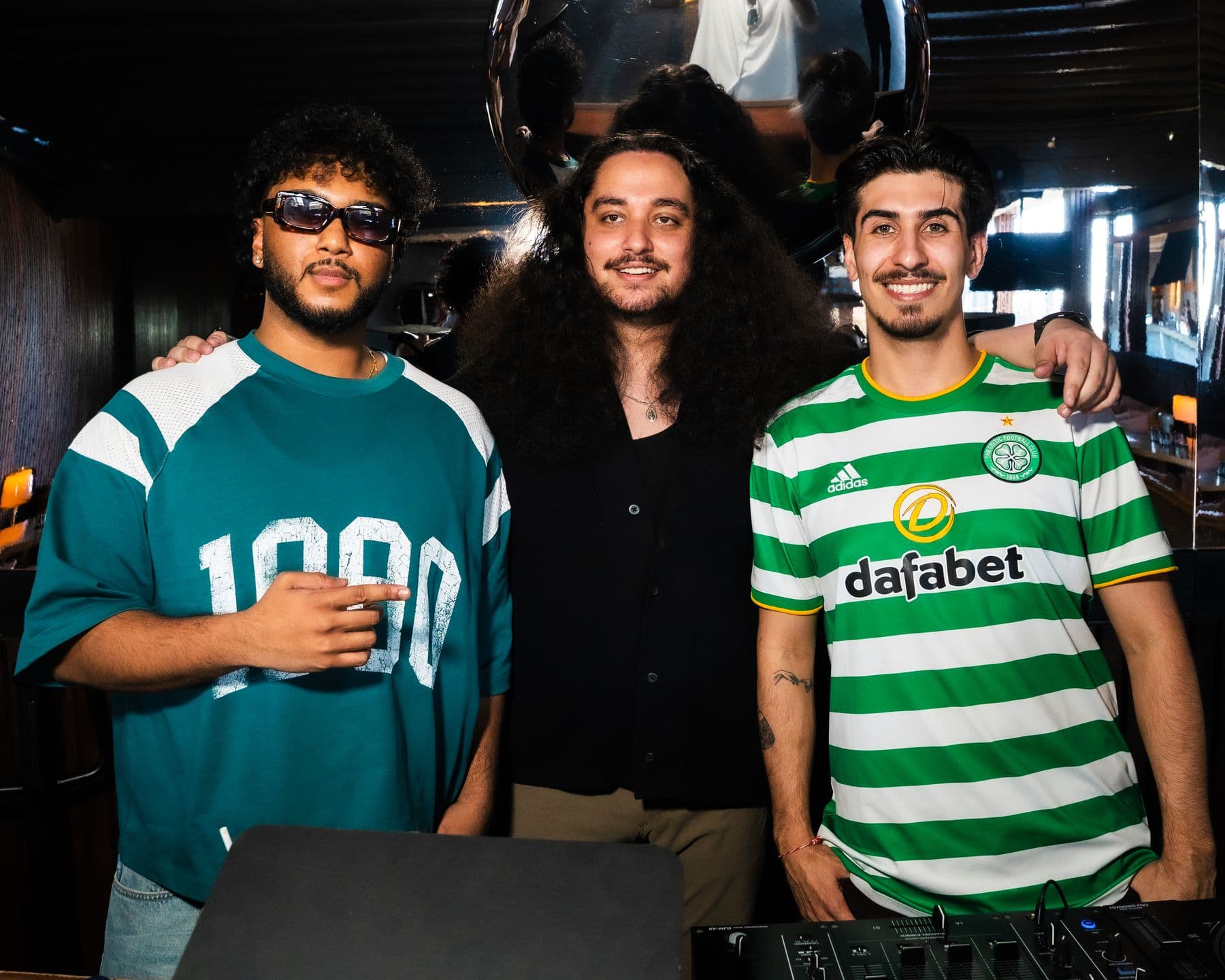 Three of the day's DJs before their sets